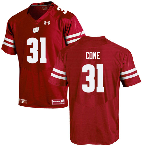 Men #31 Madison Cone Wisconsin Badgers College Football Jerseys Sale-Red